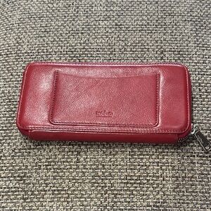 Hobo International Dark Red Leather Wallet NWOT